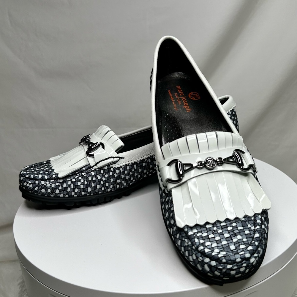 BLACK AND WHITE TILE WOMANS MARC JOSEPH LEXINGTON GOLF, GOLF SHOES